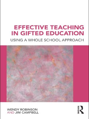cover image of Effective Teaching in Gifted Education